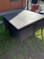 Tuintafel en -stoel, Tuin en Terras, Ophalen, 4 zitplaatsen, Kunststof, Zo goed als nieuw