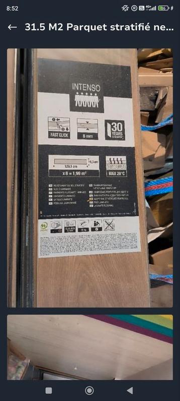 28 M2 Parquet stratifié Leroy Merlin garantie 30 ans beschikbaar voor biedingen