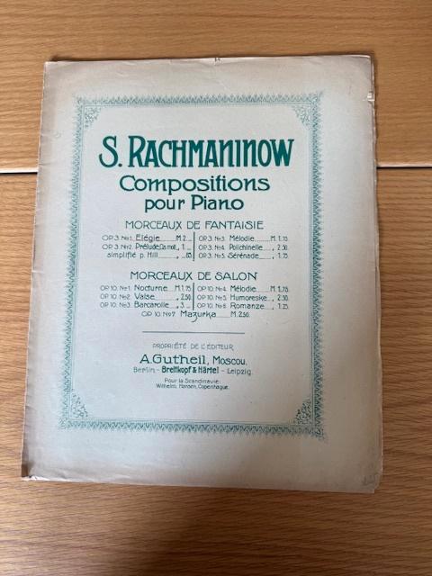 Rachmaninov – Élegie Op. 3 Nr. 1, Muziek en Instrumenten, Bladmuziek, Gebruikt, Artiest of Componist, Klassiek, Piano, Ophalen of Verzenden