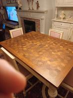 Landelijk Brocante eettafel + 4 stoelen, Ophalen