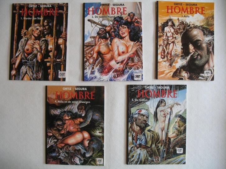 Hombre, complete reeks 1ste druk, Ortiz - Segura, Boeken, Stripverhalen, Nieuw, Complete serie of reeks, Ophalen of Verzenden