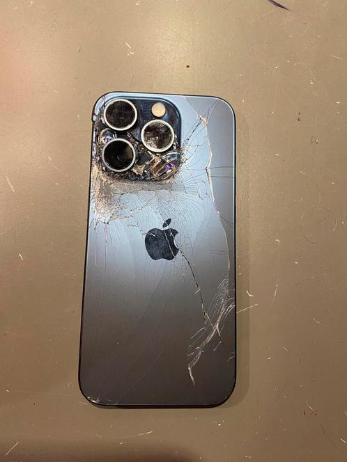 Apple iPhone 15 Pro (pour pièces), Telecommunicatie, Mobiele telefoons | Apple iPhone, Niet werkend, iPhone 15 Pro, Blauw, Verzenden
