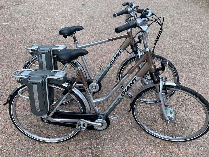 Set Electrische giant twist fietsen, Fietsen en Brommers, Fietsen | Dames | Damesfietsen, Zo goed als nieuw, Giant, Versnellingen