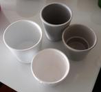 Lot de 4 petits caches pots, Moins de 25 cm, Comme neuf, Enlèvement, Intérieur