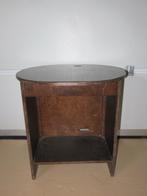 houten tafeltje - gebruikt, Huis en Inrichting, Tafels | Bijzettafels, Ophalen, Gebruikt, Ovaal, Hout
