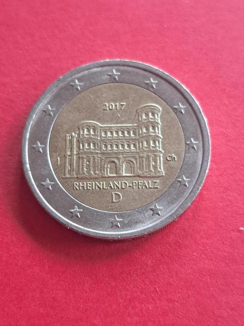 2017 Duitsland 2 euro Rheinland-Pfalz J Hamburg, Postzegels en Munten, Munten | Europa | Euromunten, Losse munt, 2 euro, Duitsland