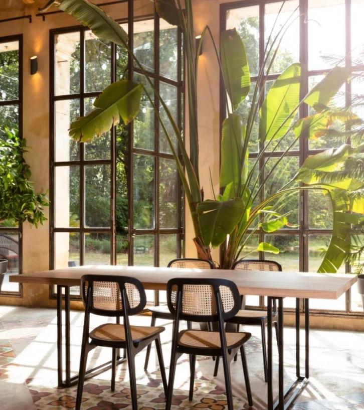 Vincent Shepard Tafel met 6 stoelen, Huis en Inrichting, Tafels | Eettafels, Zo goed als nieuw, Eikenhout, Ophalen of Verzenden