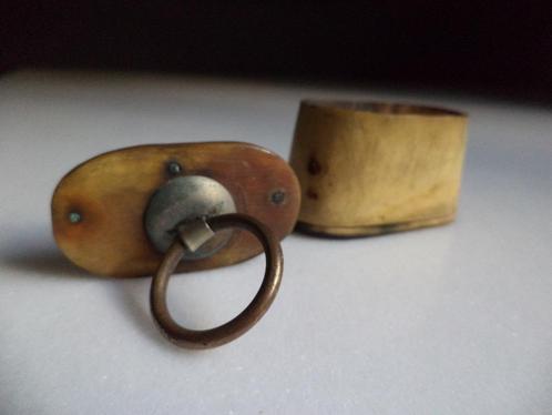 antieke tabaksdoos hoorn snuiftabak XIXth C bone box tobacco, Verzamelen, Rookartikelen, Aanstekers en Luciferdoosjes, Ophalen of Verzenden