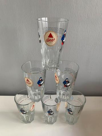 6 verres BASS « Carnaval de BINCHE 2001 », Collections, Enlèvement ou Envoi, Comme neuf