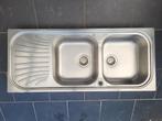 Dubbele spoelbakken/gootsteen met afdruip 116cm x 50cm, Huis en Inrichting, Keuken | Keukenelementen, Ophalen, Gebruikt