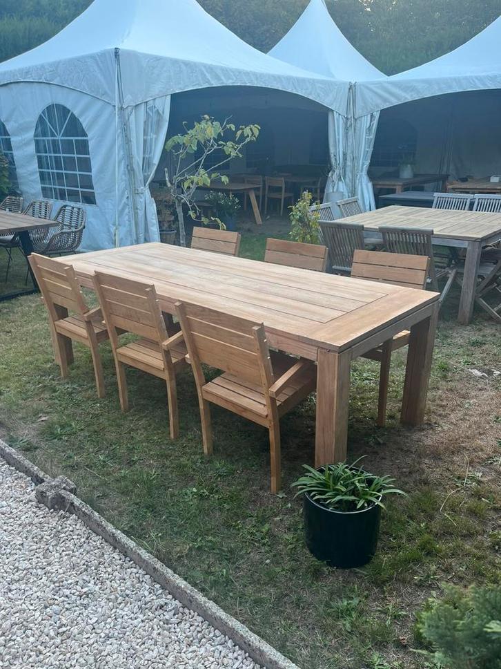 Prachtige Tuinset in Teak, Tuin en Terras, Tuinsets en Loungesets, Zo goed als nieuw, Tuinset, Teakhout, 6 zitplaatsen, Ophalen