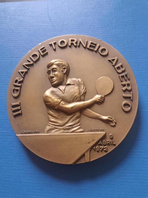 1972 Portugal medaille tafeltennis toernooi Amadora, Postzegels en Munten, Penningen en Medailles, Brons, Verzenden