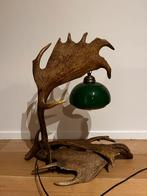 Mooie ( bureau) lamp. Gemaakt van gewei van een damhert, Antiek en Kunst, Antiek | Verlichting, Ophalen
