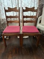2 vintage stoelen eik, Huis en Inrichting, Stoelen, Ophalen, Gebruikt, Twee, Bruin