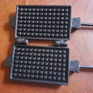 Gaufrier en fonte - fer à galettes en fonte - 2 pièces, Enlèvement