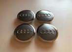 Audi Grijs Naafdoppen / Naafkappen 69mm set van 4 stuks, Auto diversen, Wieldoppen, Verzenden, Nieuw