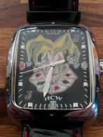 Montre homme hardcore hcw joker poker clown 32, Comme neuf, Cuir, Autres marques, Acier