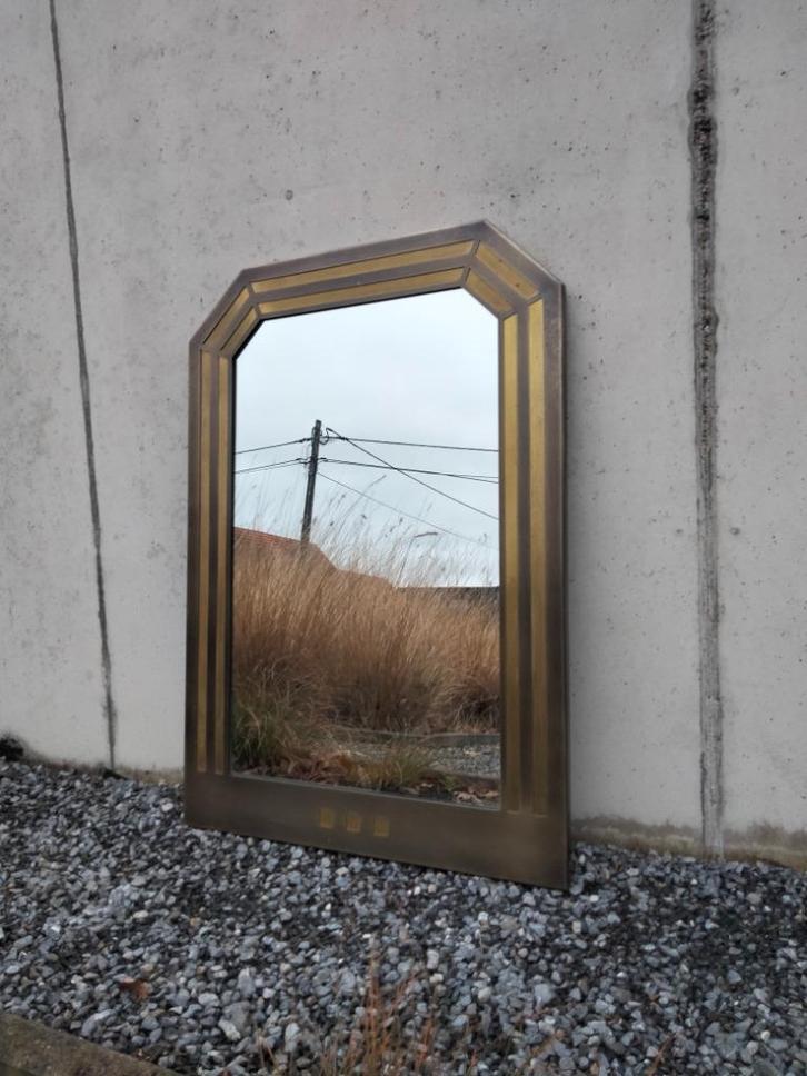 1970s vintage XL Hollywood Regency design spiegel Deknudt ?, Huis en Inrichting, Woonaccessoires | Spiegels, Gebruikt, 50 tot 75 cm