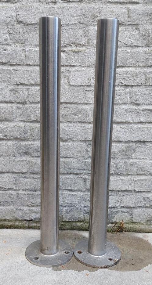 RVS stootpaal 90cm hoog & 7.5cm diameter (2 stuks), Tuin en Terras, Overige Tuin en Terras, Zo goed als nieuw, Ophalen