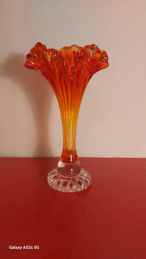 Prachtige Vintage Murano of Fenton vaas., Antiek en Kunst, Kunst | Designobjecten, Ophalen of Verzenden