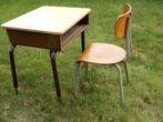 retro 1-persoonsschoolbankje + stoeltje uit 1963, Ophalen