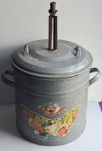 Ancienne bassine galvanisée (stérilisateur) avec couvercle, Ophalen