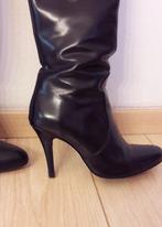 Bottes en cuir noir, P. 38, Hoge laarzen, Zwart, Ophalen of Verzenden, Gedragen