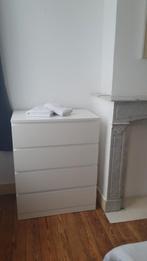 Ikea MALM dressoir met 4 laden. wit, Gebruikt, Ophalen