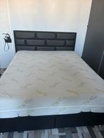 Lit Double avec coffre King Size avec matelas compris !, Ophalen, Zwart, Tweepersoons, Zo goed als nieuw