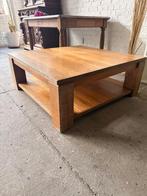 salontafel vol eik 1m/ 1m, Ophalen, Gebruikt, 50 tot 100 cm, 50 tot 100 cm