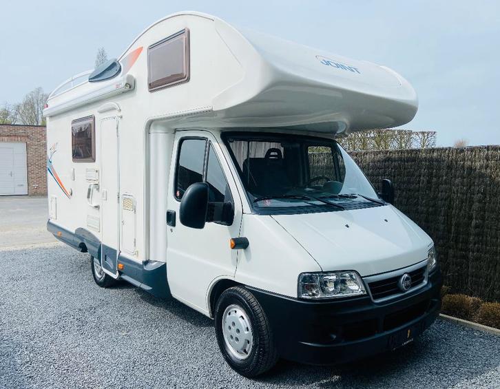 Joint J350GV / 4 pers / Uitzonderlijk nette staat!, Caravans en Kamperen, Mobilhomes, Bedrijf, tot en met 4, Alkoof, Fiat, Fiat