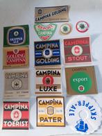 14 verschillende Campina Dessel etiketten, Ophalen of Verzenden