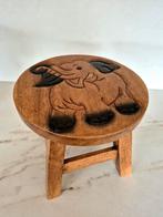 Handgesneden Houten Kinderkrukje – Olifant, Ophalen of Verzenden