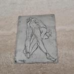 Decoratieve tinnen plaat, signatuur 'messina', Ophalen