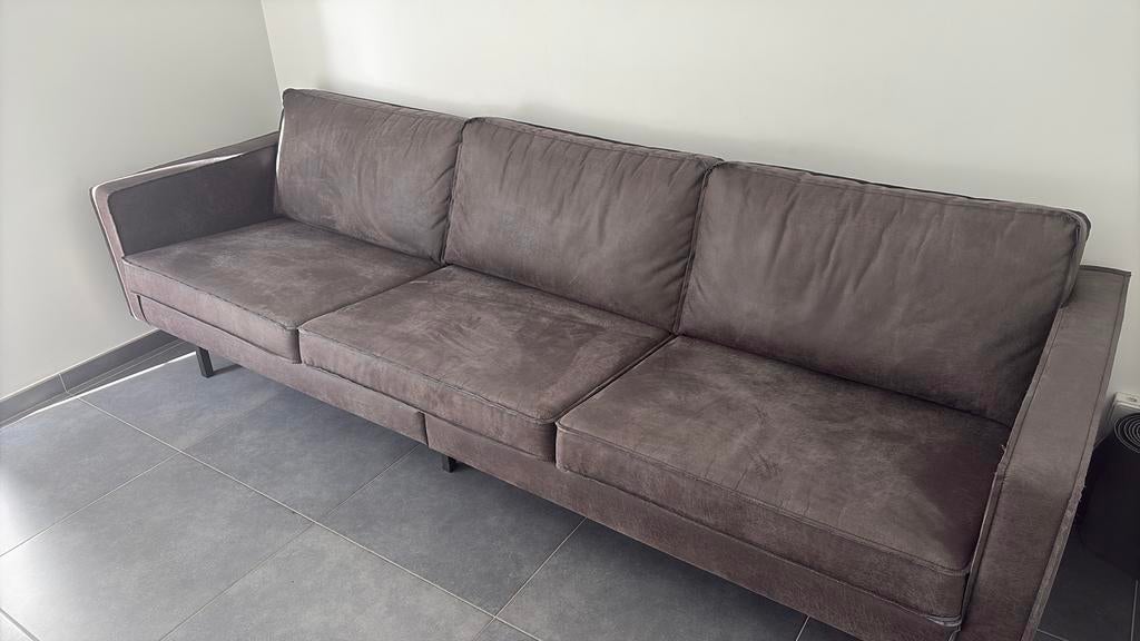 Lederen / suede zetel 2m75 in PERFECTE staat, Enlèvement, Comme neuf