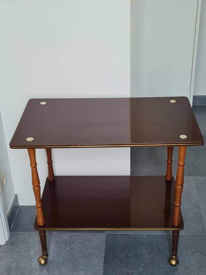 vintage tafel - bijzettafel - serveertafel - TV tafel, Collections, Rétro, Enlèvement ou Envoi
