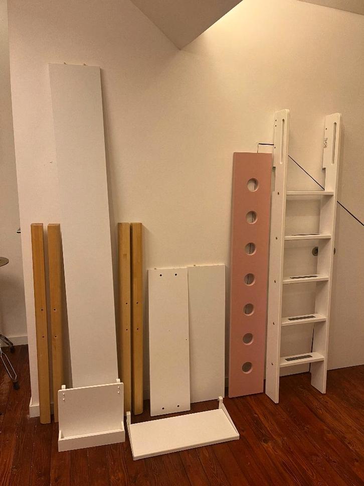 Mezzaninekit voor Flexa kinderbed, Huis en Inrichting, Slaapkamer | Stapelbedden en Hoogslapers, Zo goed als nieuw, Hoogslaper