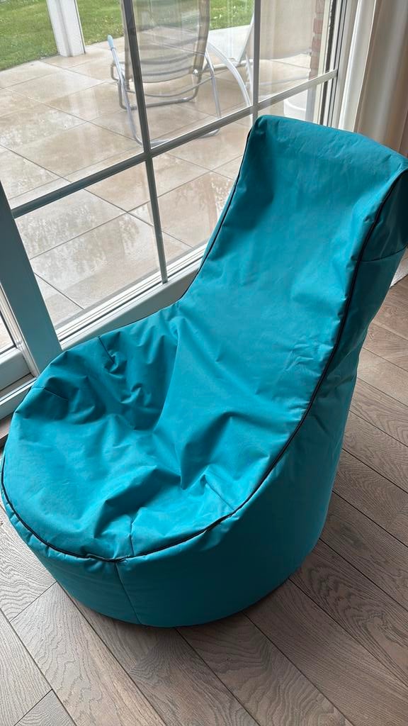 Fauteuil poire en toile épaisse, Enlèvement, Utilisé, Bleu, Siège-poire