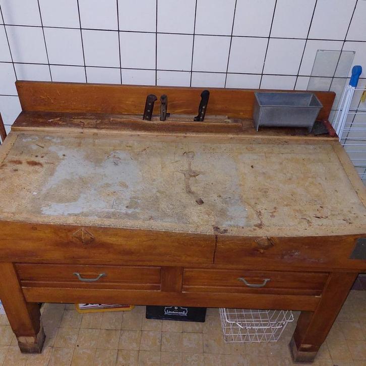Hakblok kapblok slagersblok beenhouwersblok, Antiek en Kunst, Antiek | Kantoor en Zakelijk, Ophalen