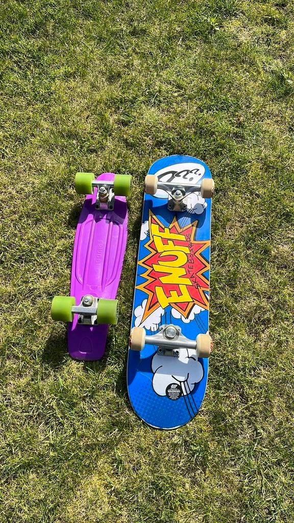 Pennyboard en skateboard in goede staat, Sports & Fitness, Skateboard, Enlèvement, Comme neuf, Skateboard