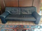 2 zetels blauw leer, Huis en Inrichting, Ophalen, Gebruikt, Leer