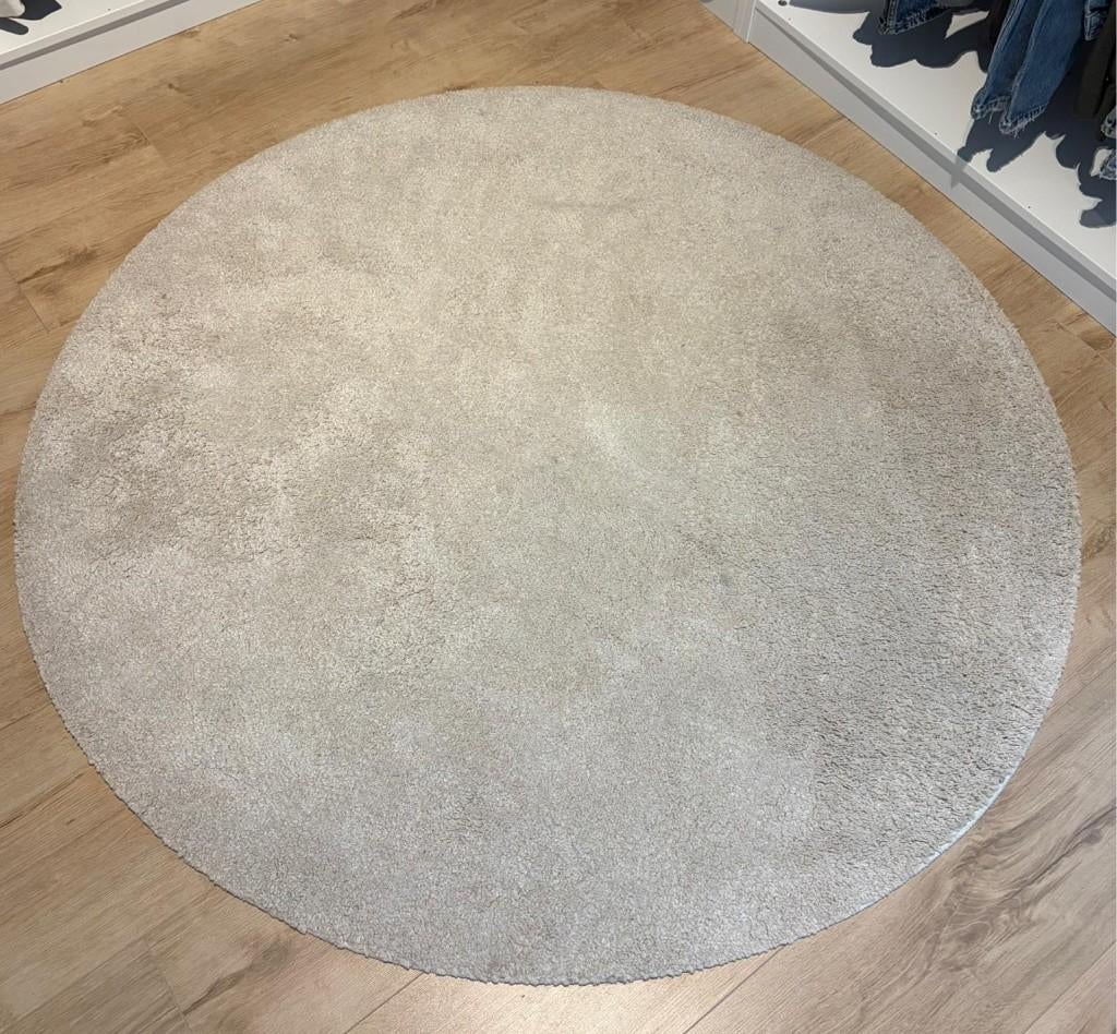 Tapis rond blanc cassé IKEA, Maison & Meubles, Ameublement | Tapis & Moquettes, Enlèvement, Comme neuf, Autres couleurs, Rond