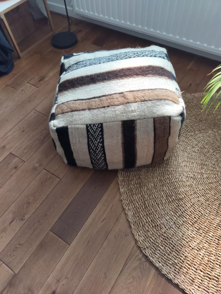 Marokkaanse poef, Ophalen, Minder dan 50 cm, Vierkant, Minder dan 50 cm