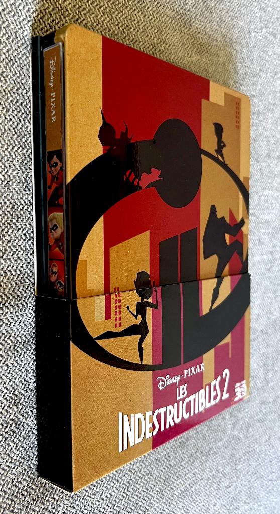 INCREDIBLES 2 (+ OTNL) 3D + 2D / "STEELBOOK" 3 BLURAY + BOEK, Ophalen of Verzenden, Zo goed als nieuw, Tekenfilms en Animatie