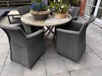 Tuinset : Tafel en 4 stoelen, Jardin & Terrasse, Ensembles de jardin, Salons de jardin, Utilisé, Bois, Enlèvement
