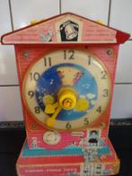 Vintage Fisher-Price learning klok opwindbare muziekdoos, Ophalen of Verzenden, Met geluid
