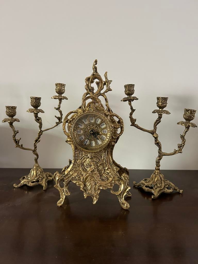 Kandelaars en klok, Antiek en Kunst, Antiek | Kandelaars, Ophalen