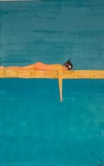 CANVAS GROOT FORMAAT: RELAX ZWEMBAD, Antiek en Kunst, Kunst | Schilderijen | Abstract, Ophalen of Verzenden