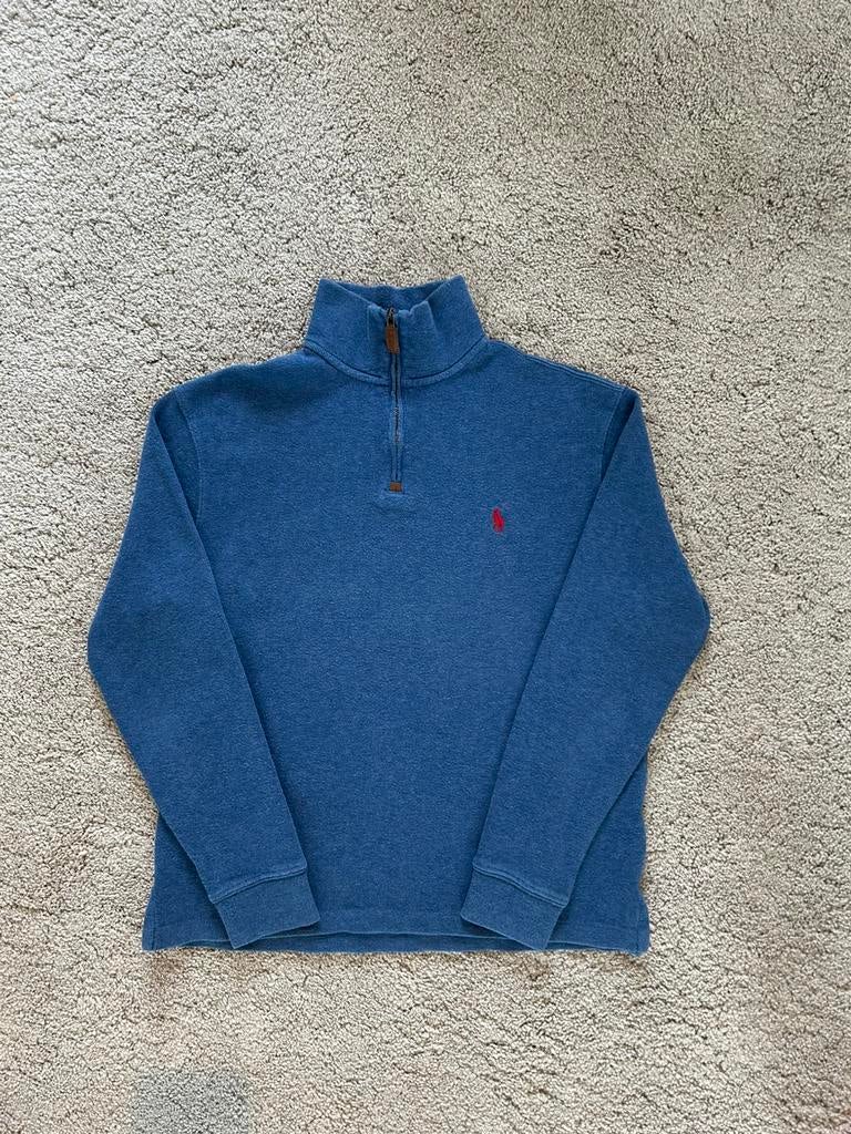 Ralph Lauren quarter zip trui sweatshirt blauw S gloednieuw, Ophalen of Verzenden, Zo goed als nieuw, Maat 46 (S) of kleiner, Blauw