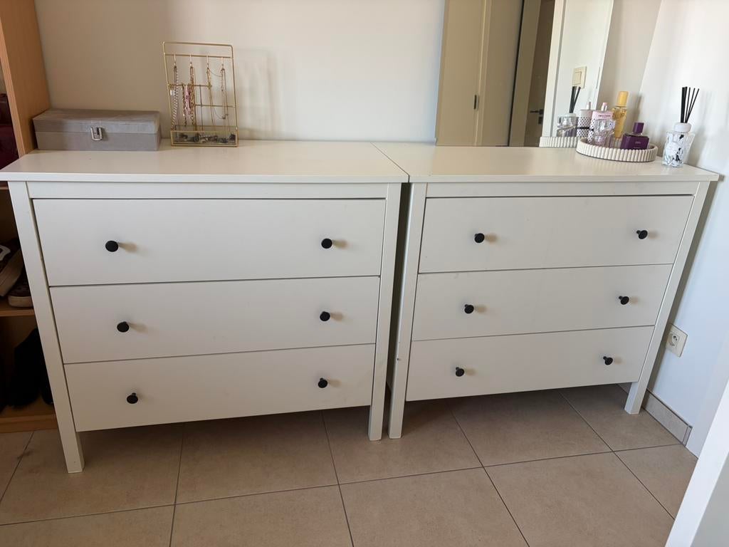 2 Ladekasten ikea wit, Ophalen, Gebruikt